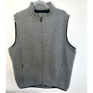 Peter Millar Fleece Vest Men's Gray Full Zip Element E4 Warmth Golf Size XL